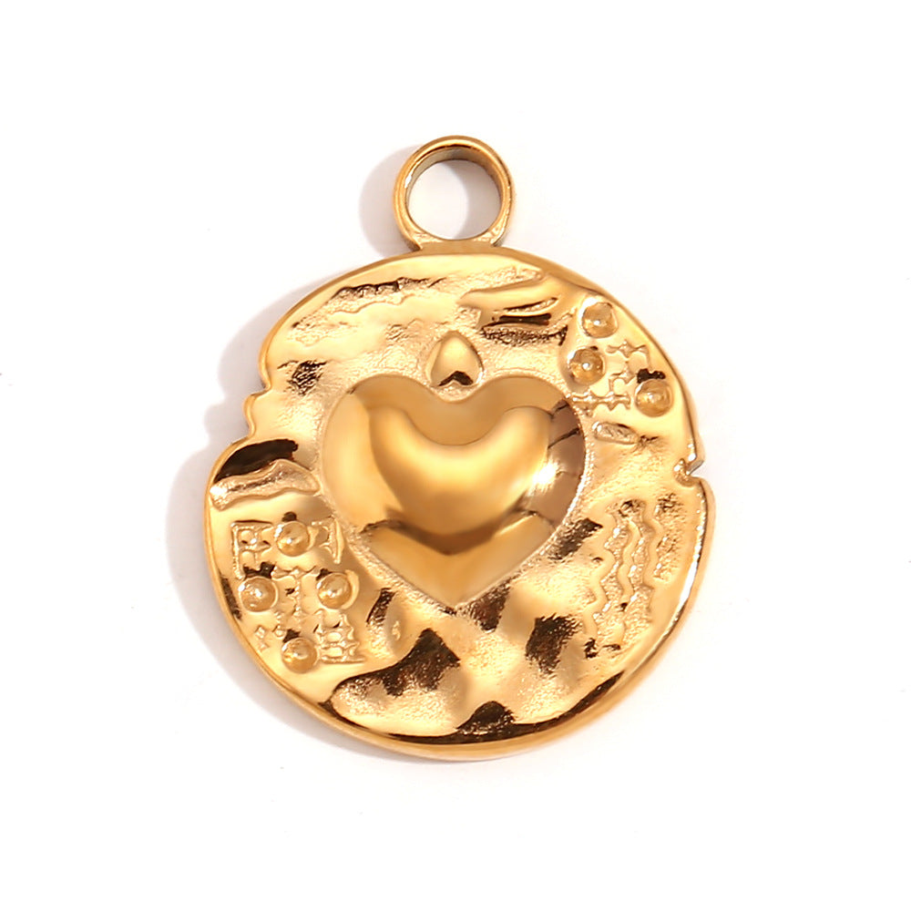 Wholesale Retro Geometric Stainless Steel 18K Gold Plated DIY Jewelry Accessories